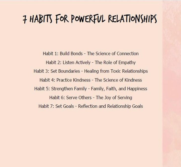 7 Habits for Powerful Relationships